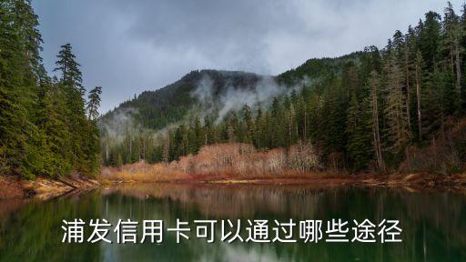 浦发信用卡可以通过哪些途径