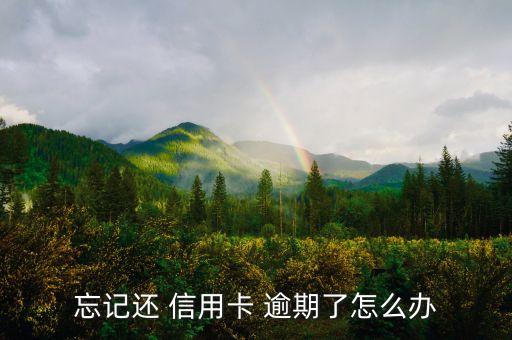 忘记还 信用卡 逾期了怎么办