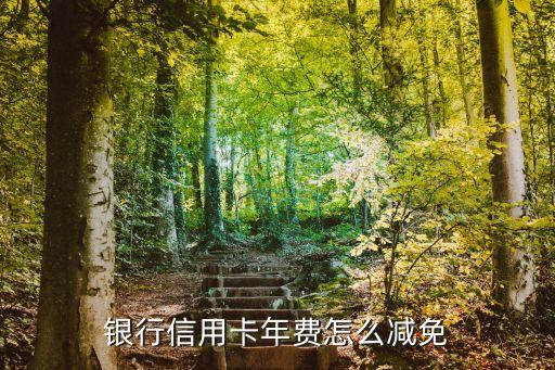 银行信用卡年费怎么减免