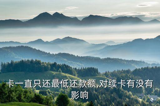卡一直只还最低还款额,对续卡有没有影响