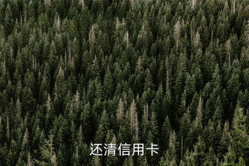还清信用卡