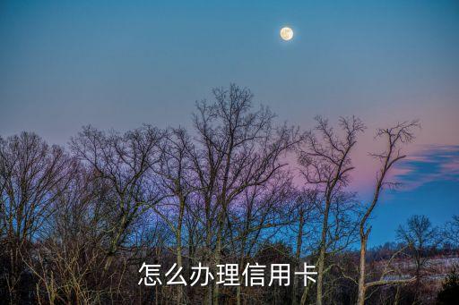 怎么办理信用卡