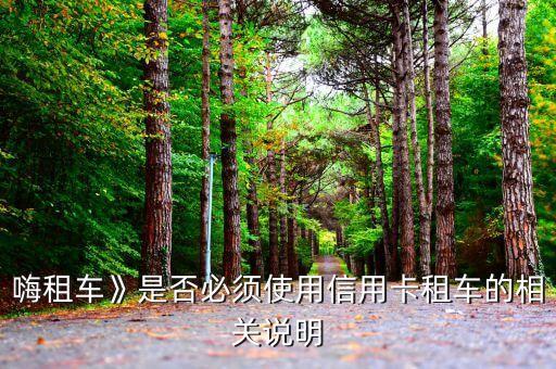 嗨租车》是否必须使用信用卡租车的相关说明