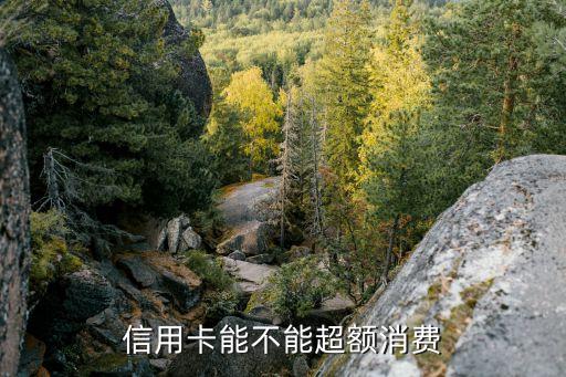 信用卡能不能超额消费