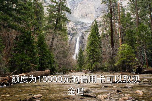 额度为10000元的信用卡可以取现金吗