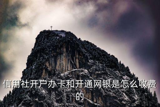 信用社开户办卡和开通网银是怎么收费的