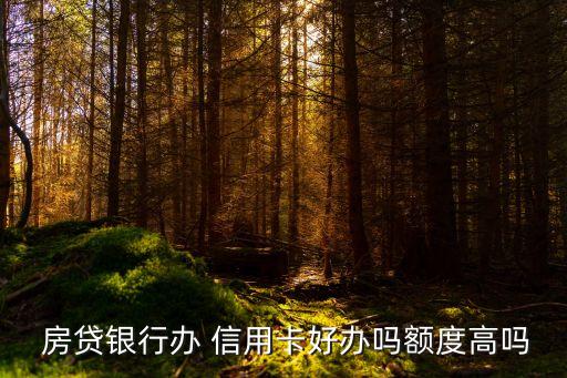  房贷银行办 信用卡好办吗额度高吗