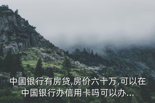 中国银行有房贷,房价六十万,可以在中国银行办信用卡吗可以办...