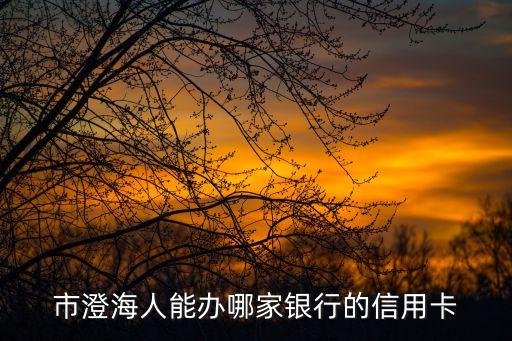 市澄海人能办哪家银行的信用卡