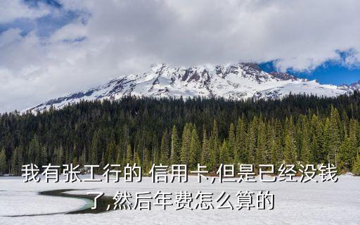 我有张工行的 信用卡,但是已经没钱了,然后年费怎么算的