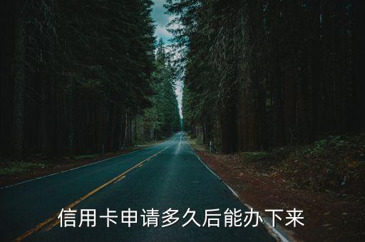 信用卡申请多久后能办下来