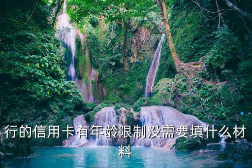 行的信用卡有年龄限制没需要填什么材料