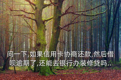 做了信用卡协商还款还能贷款吗,信用卡协商还款后还能贷款吗