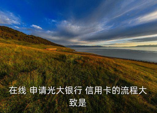 在线 申请光大银行 信用卡的流程大致是