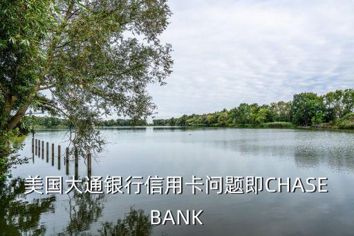 美国大通银行信用卡问题即CHASEBANK