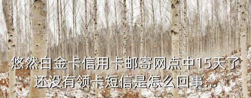 悠然白金卡信用卡邮寄网点中15天了还没有领卡短信是怎么回事...
