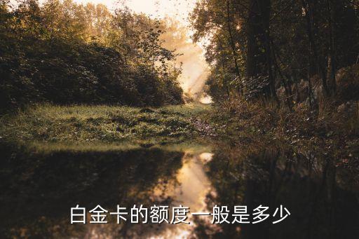 白金卡的额度一般是多少
