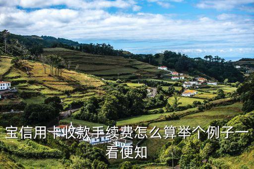 宝信用卡收款手续费怎么算举个例子一看便知
