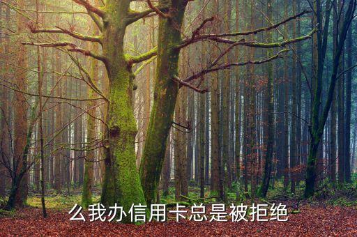 么我办信用卡总是被拒绝