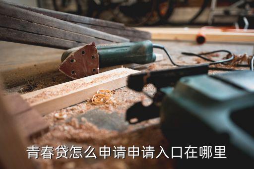 青春贷怎么申请申请入口在哪里