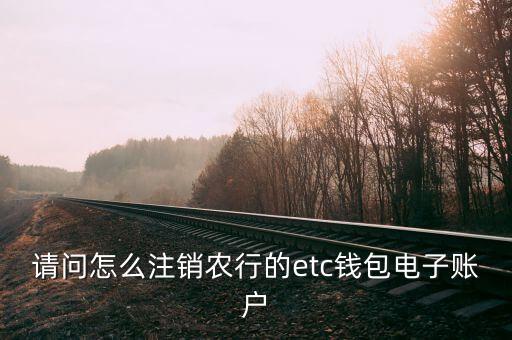 请问怎么注销农行的etc钱包电子账户