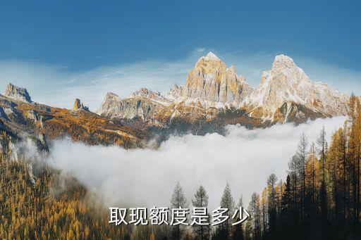 取现额度是多少