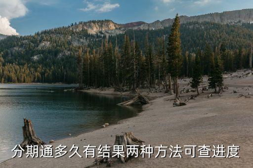 分期通多久有结果两种方法可查进度