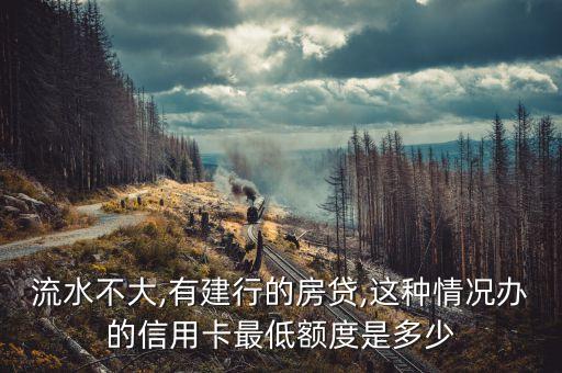 流水不大,有建行的房贷,这种情况办的信用卡最低额度是多少