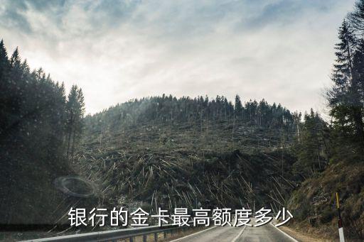 银行的金卡最高额度多少