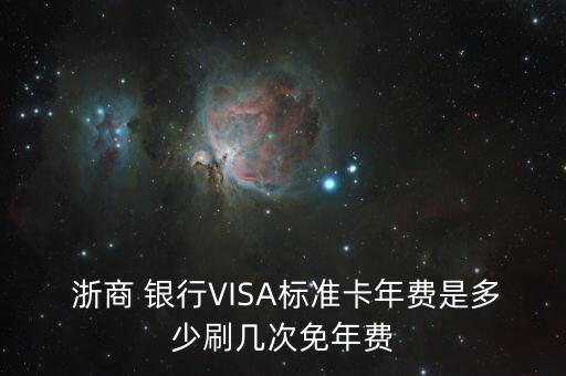  浙商 银行VISA标准卡年费是多少刷几次免年费