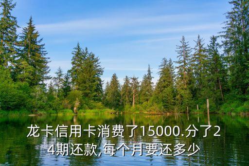 龙卡信用卡消费了15000.分了24期还款,每个月要还多少