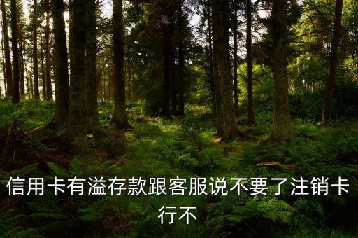 信用卡有溢存款跟客服说不要了注销卡行不