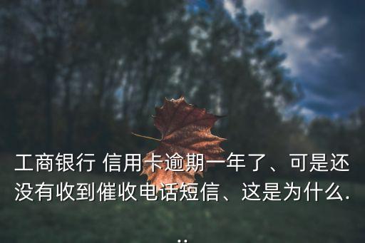 工商银行 信用卡逾期一年了、可是还没有收到催收电话短信、这是为什么...