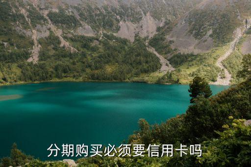 分期购买必须要信用卡吗