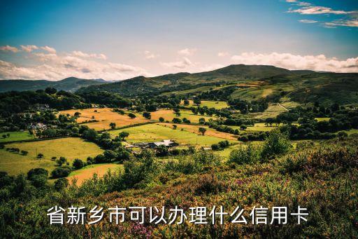 省新乡市可以办理什么信用卡