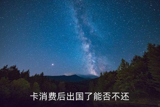 卡消费后出国了能否不还