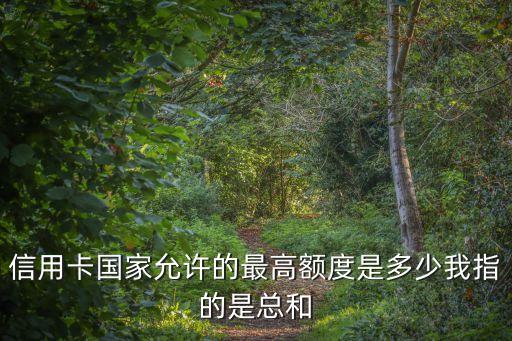 信用卡国家允许的最高额度是多少我指的是总和
