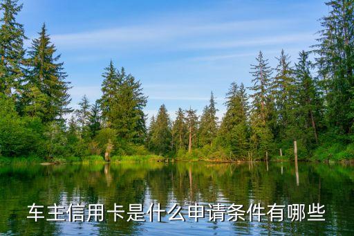 车主信用卡是什么申请条件有哪些