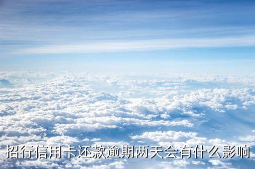 招行信用卡还款逾期两天会有什么影响