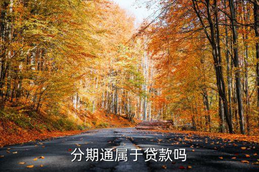 分期通属于贷款吗
