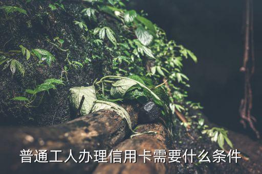 普通工人办理信用卡需要什么条件