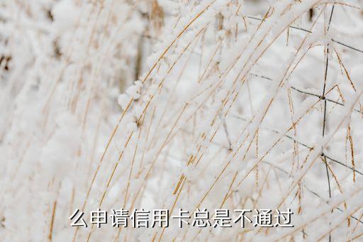 申请信用卡怎么老拒绝,为什么申请信用卡被拒
