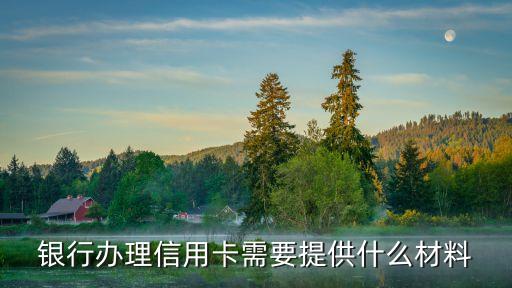 银行办理信用卡需要提供什么材料