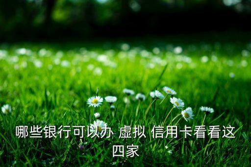 哪些银行可以办 虚拟 信用卡看看这四家