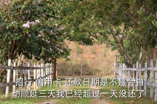  招行 信用卡 还款日期是不是会自动顺延三天我已经超过一天没还了