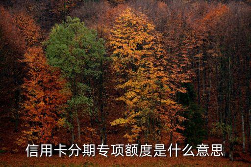 有专项额度信用卡,信用卡专用额度怎么用