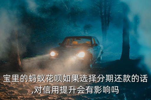 宝里的蚂蚁花呗如果选择分期还款的话,对信用提升会有影响吗