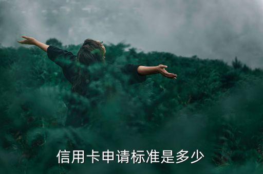 信用卡申请标准是多少