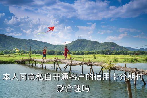 本人同意私自开通客户的信用卡分期付款合理吗