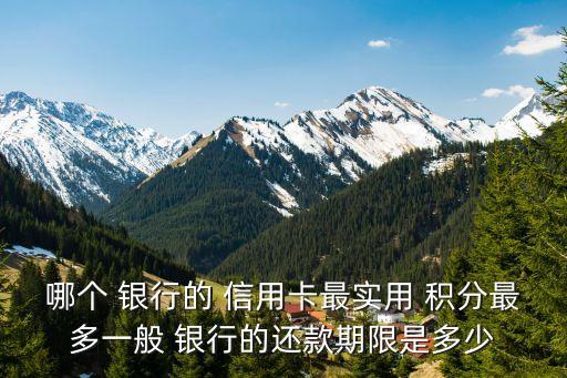 哪个 银行的 信用卡最实用 积分最多一般 银行的还款期限是多少
